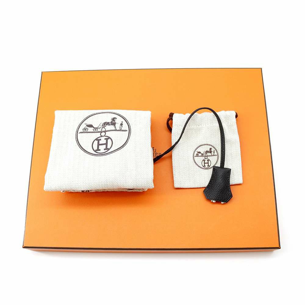 エルメス ショルダーバッグ サック ア デペッシュ21 ブラック/シルバー金具 トゴ U刻印 HERMES 黒