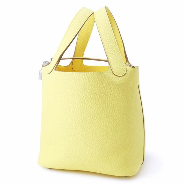 エルメス ハンドバッグ ピコタンロックPM リモンチェッロ/シルバー金具 トリヨンクレマンス B刻印