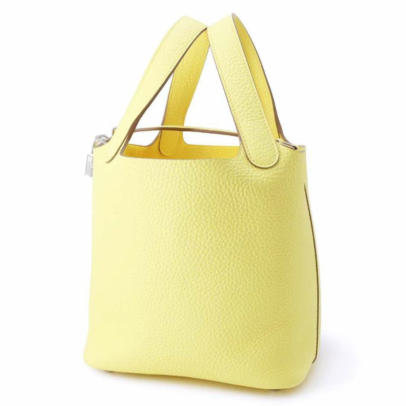 エルメス ハンドバッグ ピコタンロックPM リモンチェッロ/シルバー金具 トリヨンクレマンス B刻印