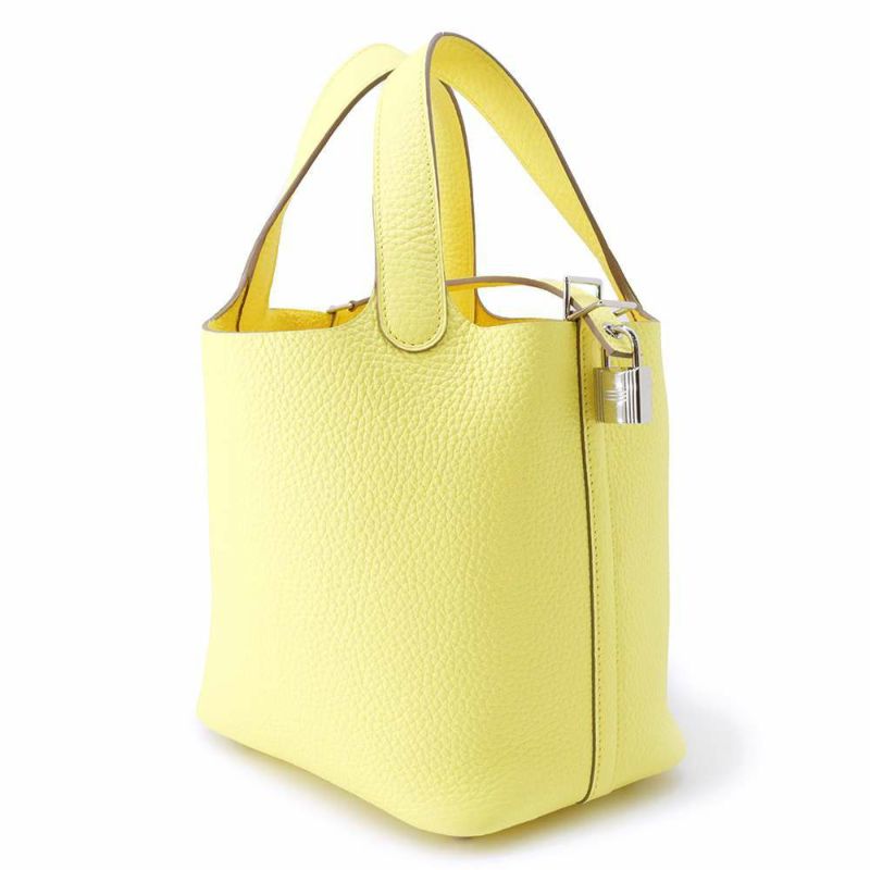 エルメス ハンドバッグ ピコタンロックPM リモンチェッロ/シルバー金具 トリヨンクレマンス B刻印