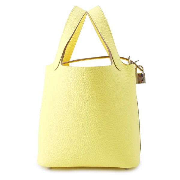 エルメス ハンドバッグ ピコタンロックPM リモンチェッロ/シルバー金具 トリヨンクレマンス B刻印