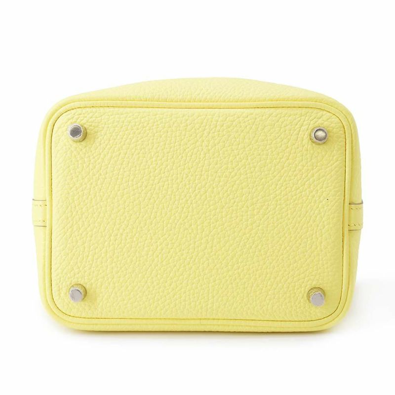 エルメス ハンドバッグ ピコタンロックPM リモンチェッロ/シルバー金具 トリヨンクレマンス B刻印