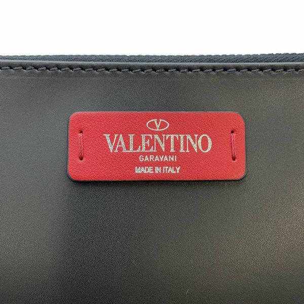 ヴァレンティノ・ガラヴァーニ トートバッグ ロゴ スタッズ レザー VALENTINO メンズ 黒