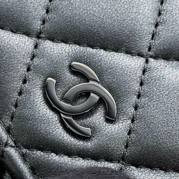 シャネル チェーンウォレット マトラッセ ココマーク ラムスキン AP0250 CHANEL 財布 黒