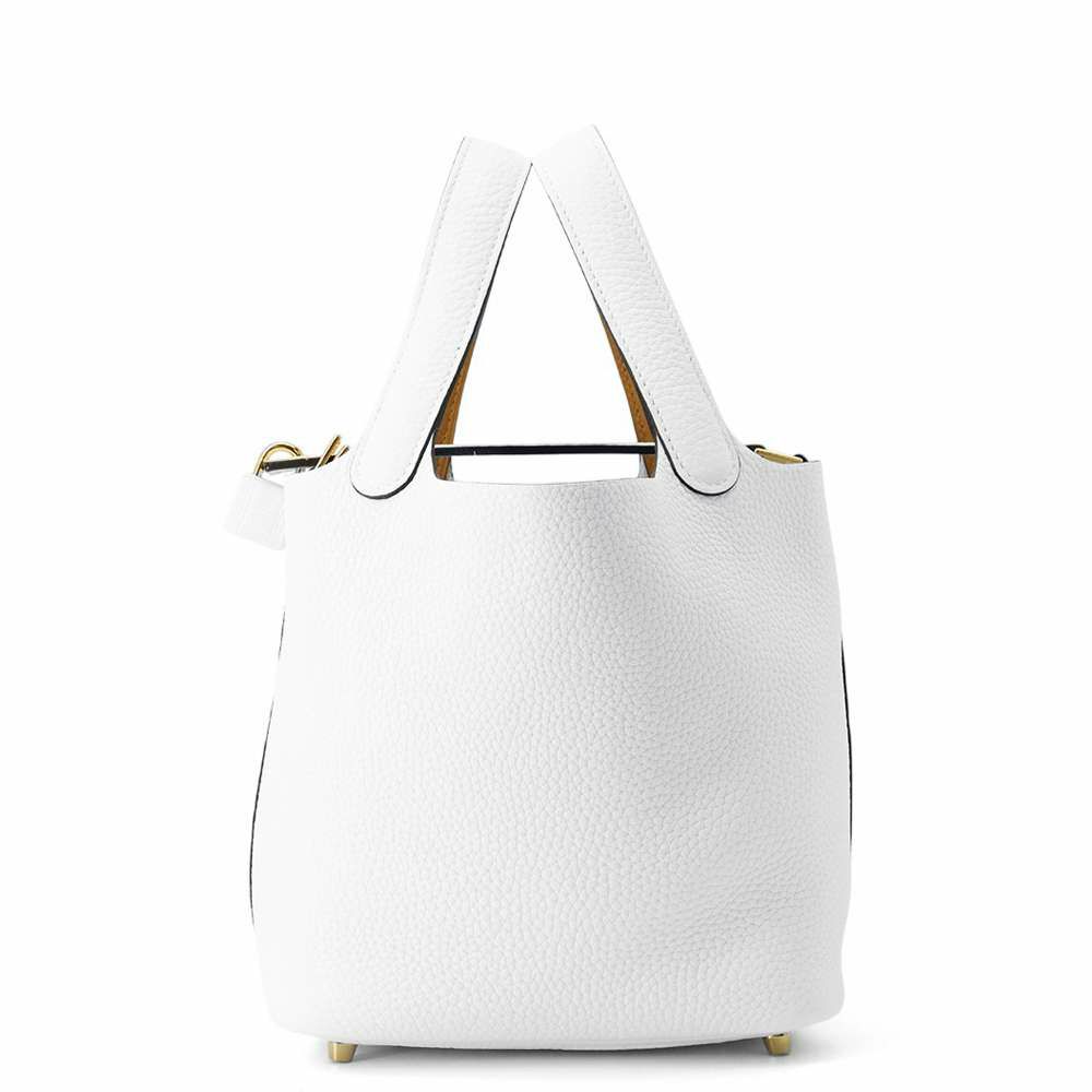 エルメス ピコタンロックPM エクラ ニューホワイト/セサミ/ゴールド金具 トリヨンクレマンス/スイフト K刻印 白