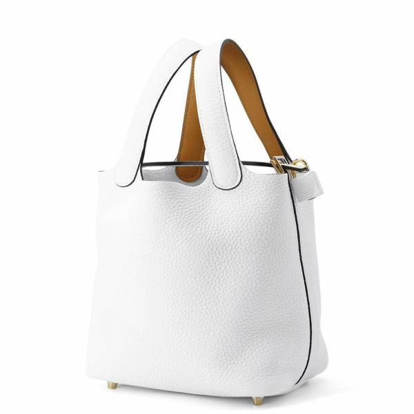 エルメス ピコタンロックPM エクラ ニューホワイト/セサミ/ゴールド金具 トリヨンクレマンス/スイフト K刻印 白