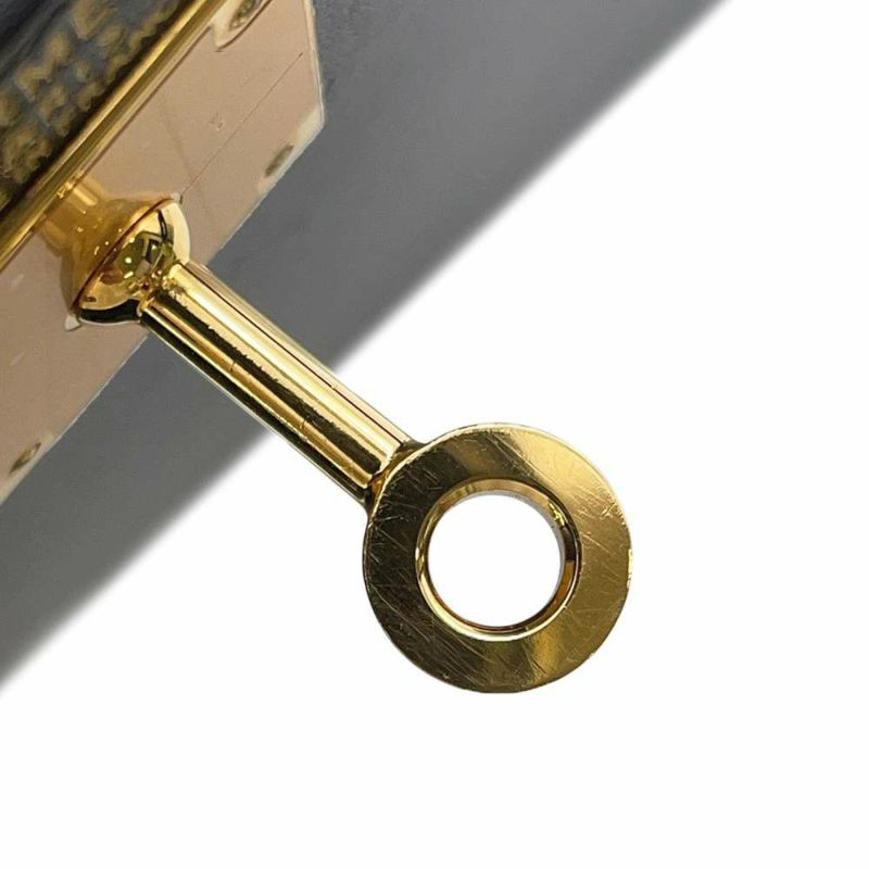 エルメス ハンドバッグ ケリー28 外縫い ブラック/ゴールド金具 ボックスカーフ □C刻印 HERMES Kelly 2wayバッグ 黒