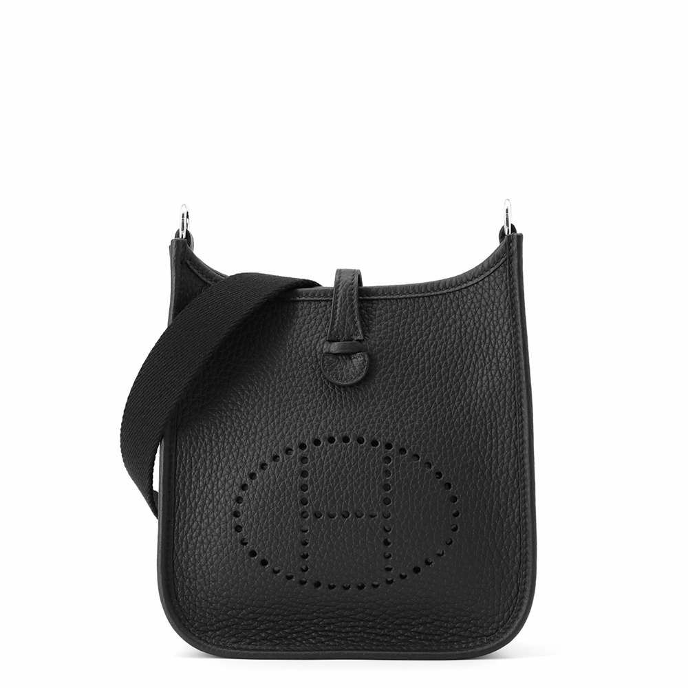 エルメス ショルダーバッグ エブリンTPM ブラック/シルバー金具 トリヨンクレマンス K刻印 黒