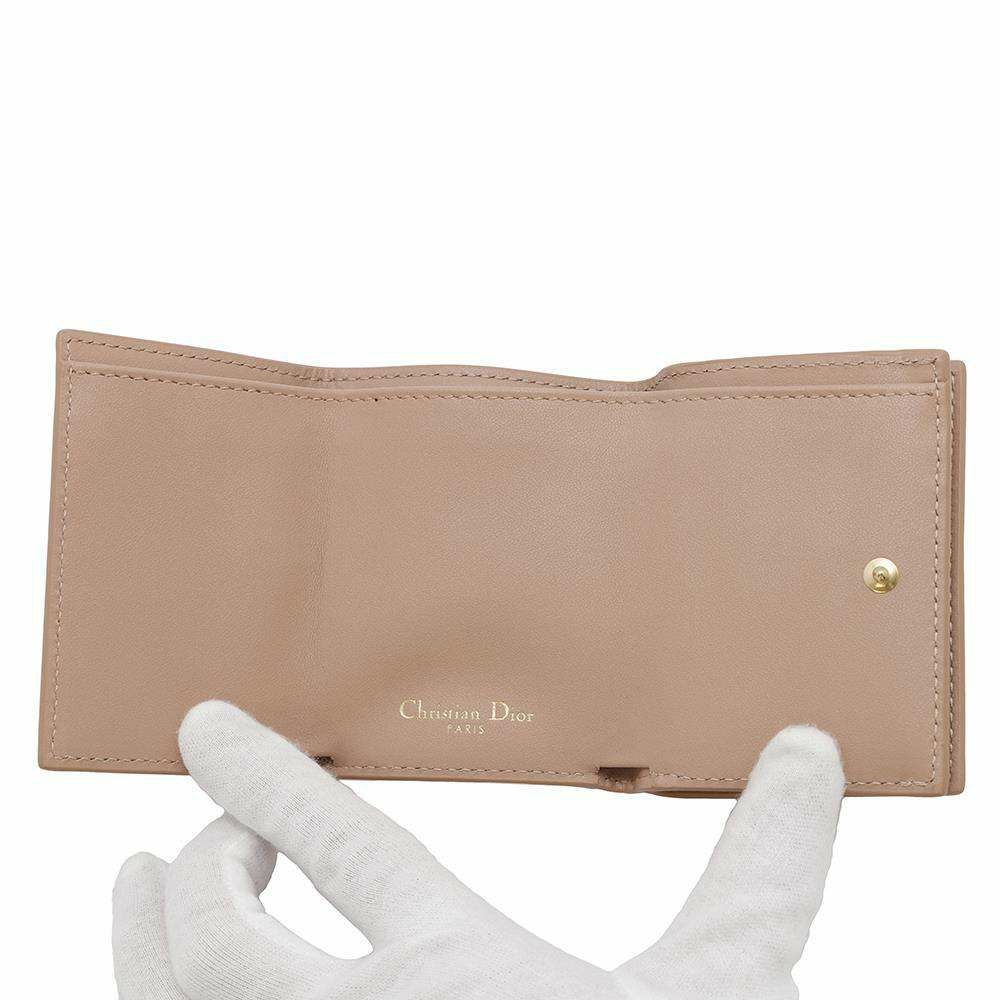 クリスチャン・ディオール 三つ折り財布 30 モンテーニュ ロータスウォレット レザー S2084OBAE  Christian Dior 財布