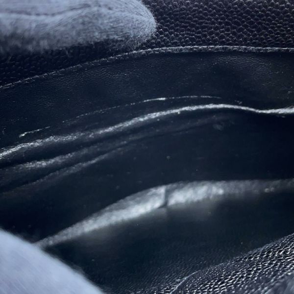 シャネル チェーントートバッグ マトラッセ ココマークターンロック キャビアスキン CHANEL 黒