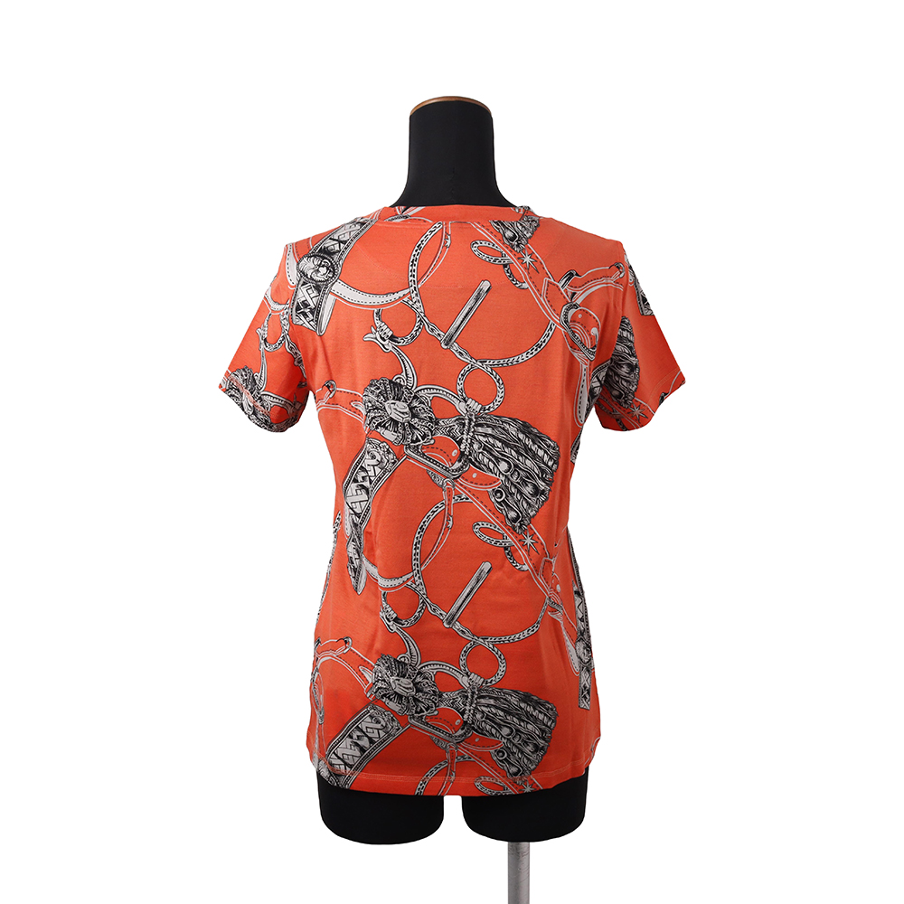 エルメス Ｔシャツ 総柄 コットン レディースサイズ38 HERMES アパレル