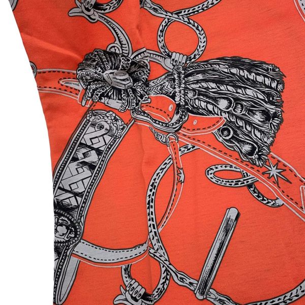 エルメス Tシャツ 総柄 コットン レディースサイズ38 HERMES
