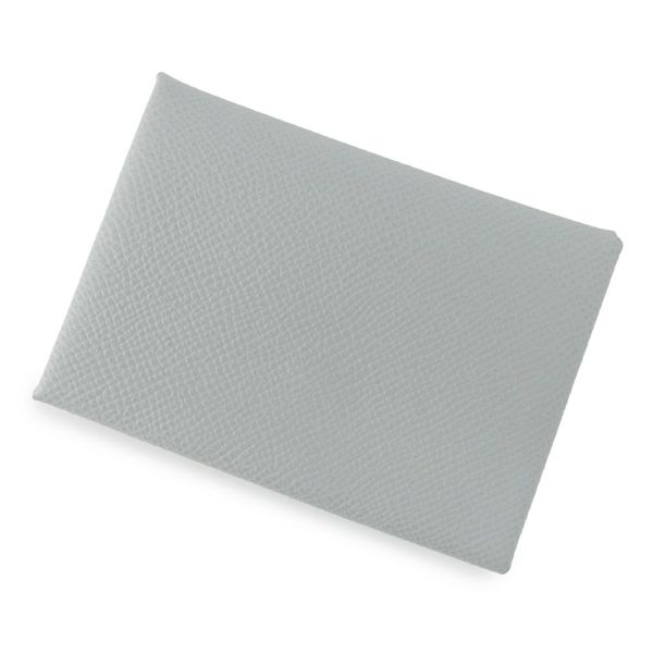 エルメス コインケース カルヴィ デュオ ブルーグラシエ/シルバー金具 エプソン K刻印 財布