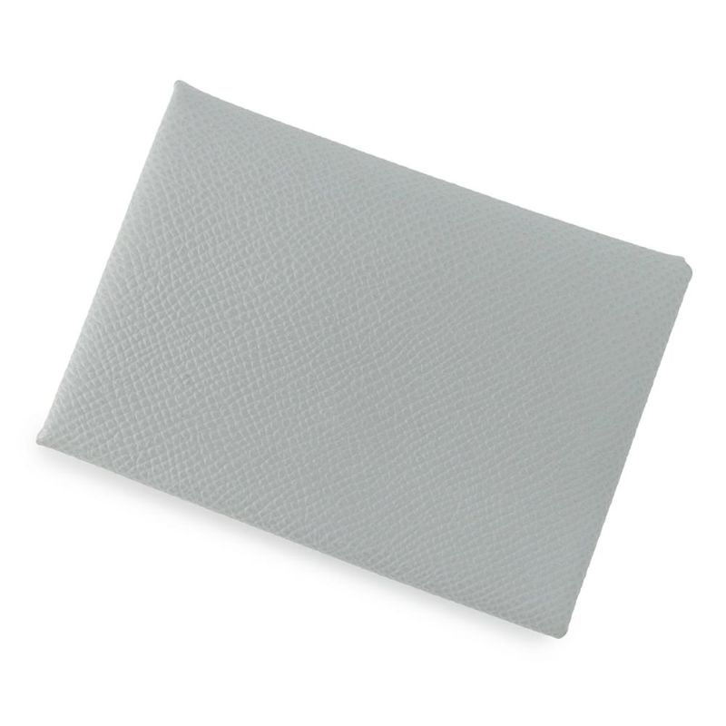 エルメス コインケース カルヴィ デュオ ブルーグラシエ/シルバー金具 エプソン K刻印 財布