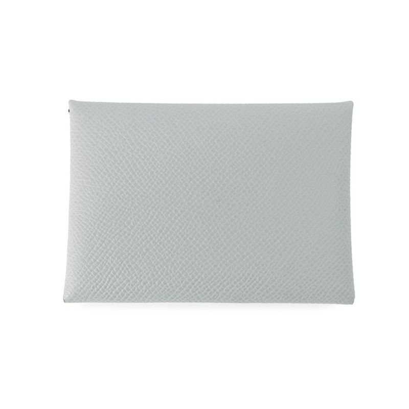 エルメス コインケース カルヴィ デュオ ブルーグラシエ/シルバー金具 エプソン K刻印 財布