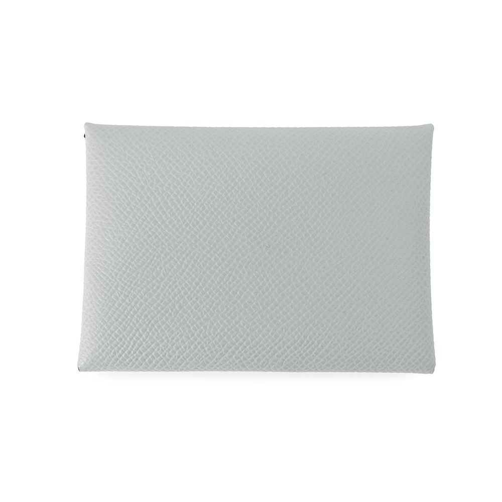 エルメス コインケース カルヴィ デュオ ブルーグラシエ/シルバー金具 エプソン K刻印 財布