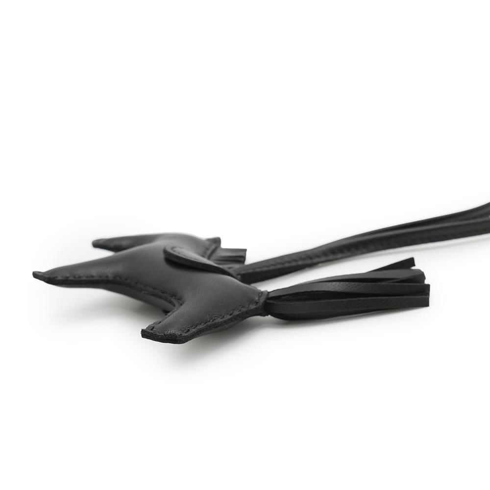 エルメス バッグチャーム ロデオ PM ブラック ラムスキン U刻印 HERMES ソーブラック