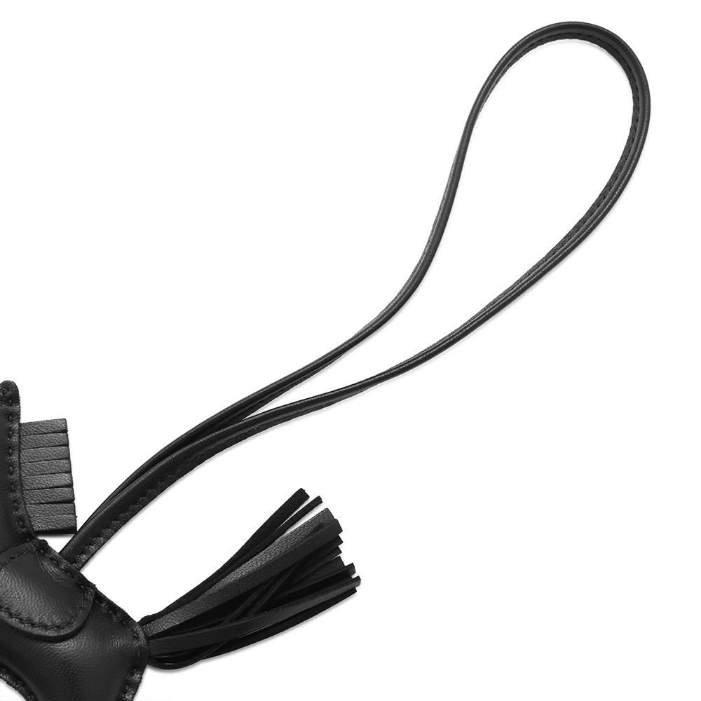 エルメス バッグチャーム ロデオ PM ブラック ラムスキン U刻印 HERMES ソーブラック