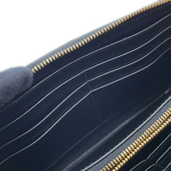 ボッテガヴェネタ 長財布 カセット マキシイントレチャート 649607 BOTTEGA VENETA ラウンドファスナー 財布 黒