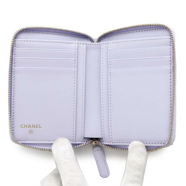 シャネル 二つ折り財布 マトラッセ スモールウォレット ココマーク キャビアスキン AP4652 CHANEL 財布