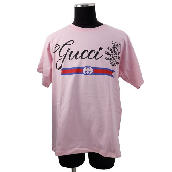 GUCCI Tシャツ エンブロイダリー コットンピケ ポロTシャツグッチ ロッソ