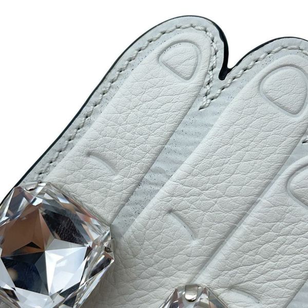 ロエベ ショルダーストラップ ハンドモチーフ レザー ビジュー LOEWE バッグストラップ 白