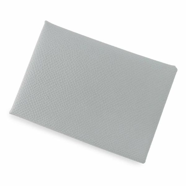 エルメス コインケース カルヴィ デュオ ブルーグラシエ/シルバー金具 エプソン K刻印 財布