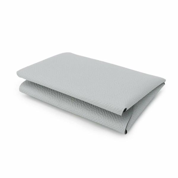 エルメス コインケース カルヴィ デュオ ブルーグラシエ/シルバー金具 エプソン K刻印 財布