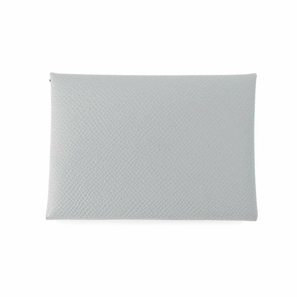 エルメス コインケース カルヴィ デュオ ブルーグラシエ/シルバー金具 エプソン K刻印 財布