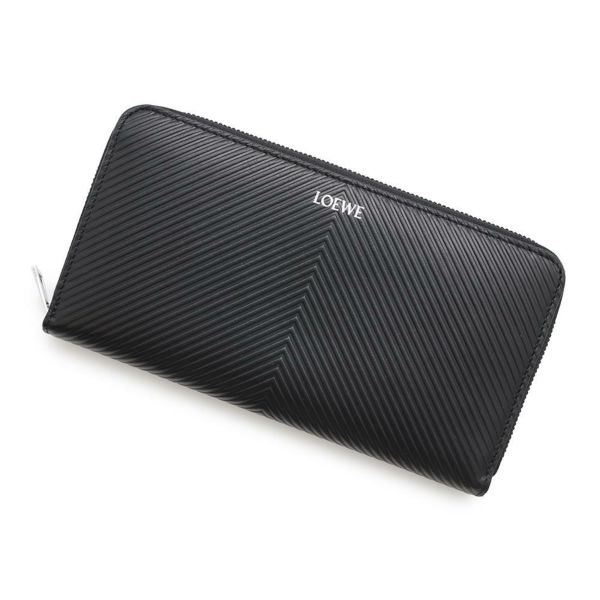 ロエベ 長財布 ジップアラウンド ウォレット カーフレザー C779T12X01 LOEWE 黒