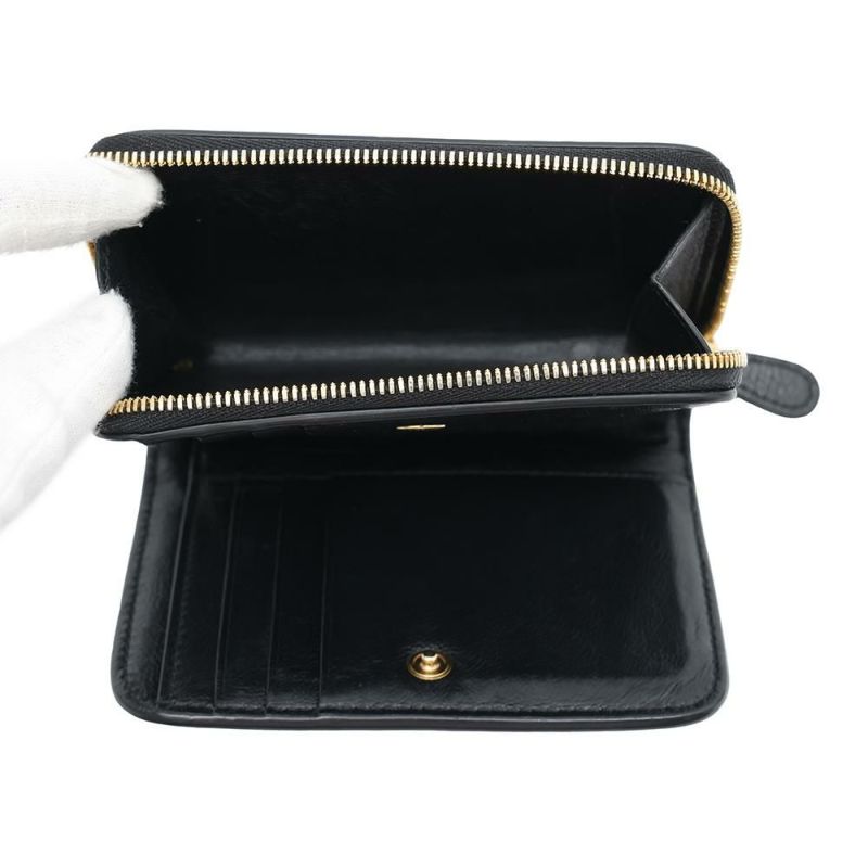 バレンシアガ 二つ折り財布 ロゴ コンパクトウォレット レザー 650871 BALENCIAGA 黒