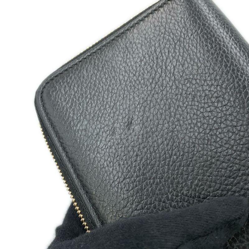 バレンシアガ 二つ折り財布 ロゴ コンパクトウォレット レザー 650871 BALENCIAGA 黒