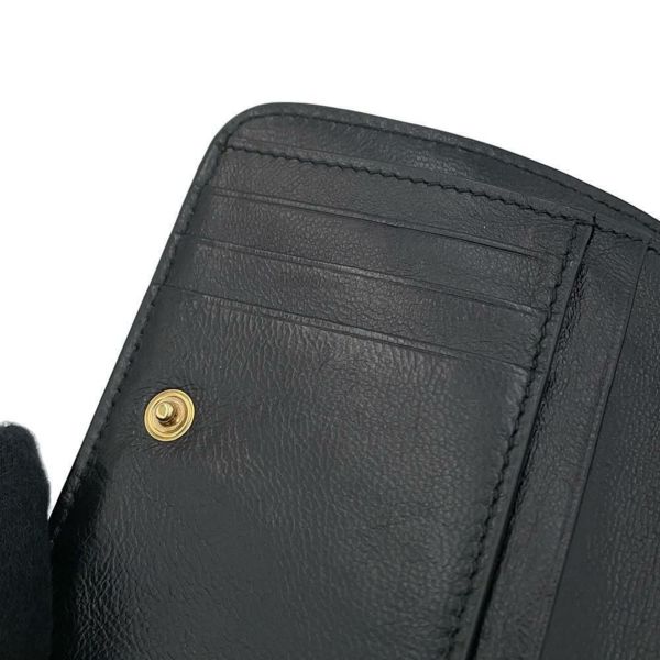 バレンシアガ 二つ折り財布 ロゴ コンパクトウォレット レザー 650871 BALENCIAGA 黒