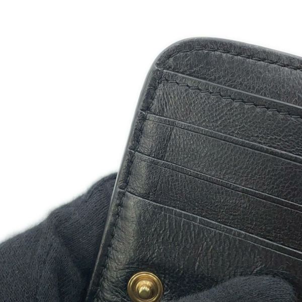 バレンシアガ 二つ折り財布 ロゴ コンパクトウォレット レザー 650871 BALENCIAGA 黒