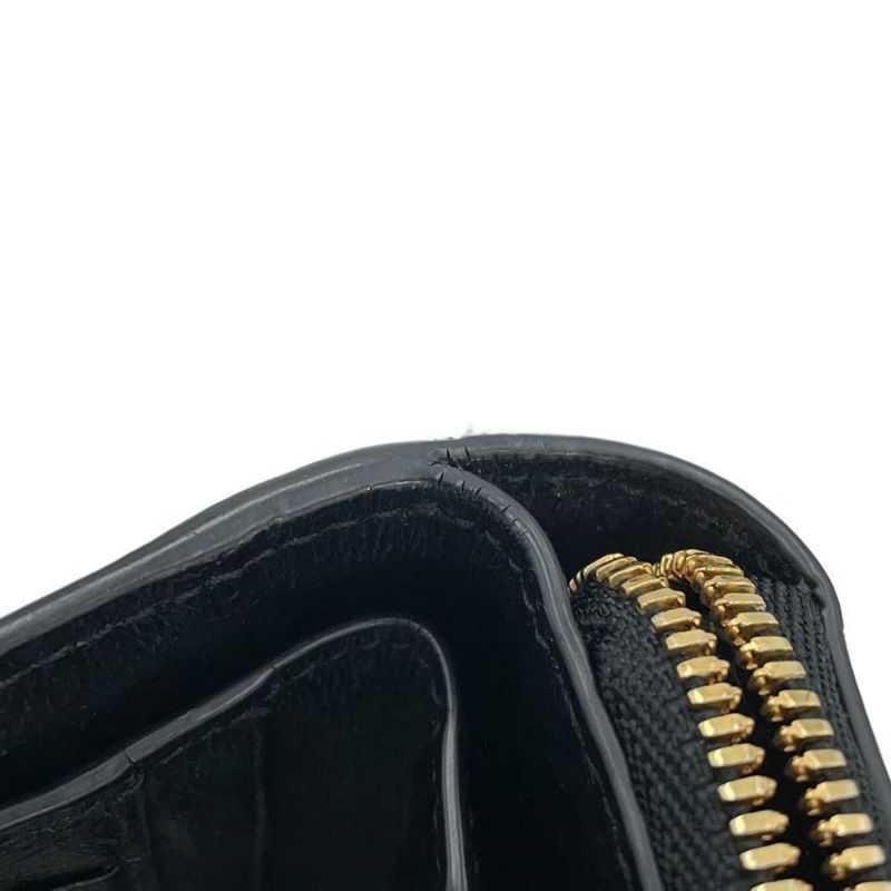 バレンシアガ 二つ折り財布 ロゴ コンパクトウォレット レザー 650871 BALENCIAGA 黒