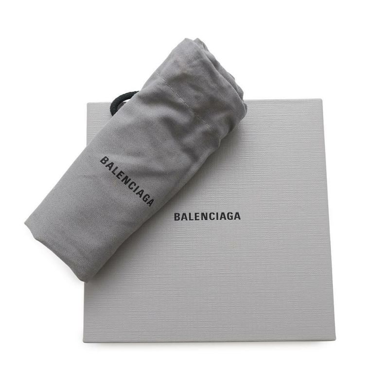 バレンシアガ 二つ折り財布 ロゴ コンパクトウォレット レザー 650871 BALENCIAGA 黒