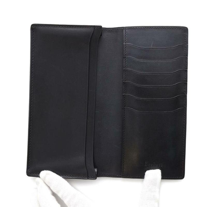 ベルルッティ 長財布 カリグラフィ レザー Berluti メンズ ロングウォレット 財布 黒 お札入れ