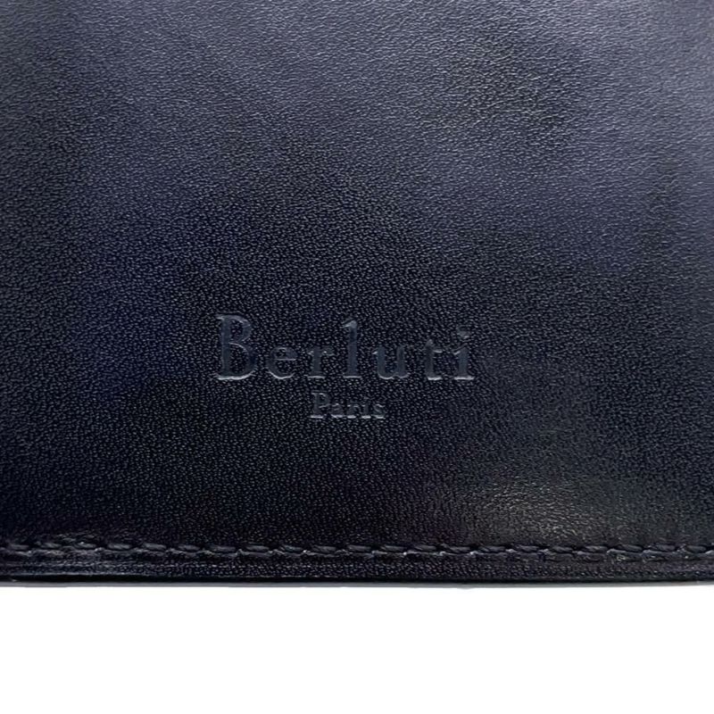 ベルルッティ 長財布 カリグラフィ レザー Berluti メンズ ロングウォレット 財布 黒 お札入れ