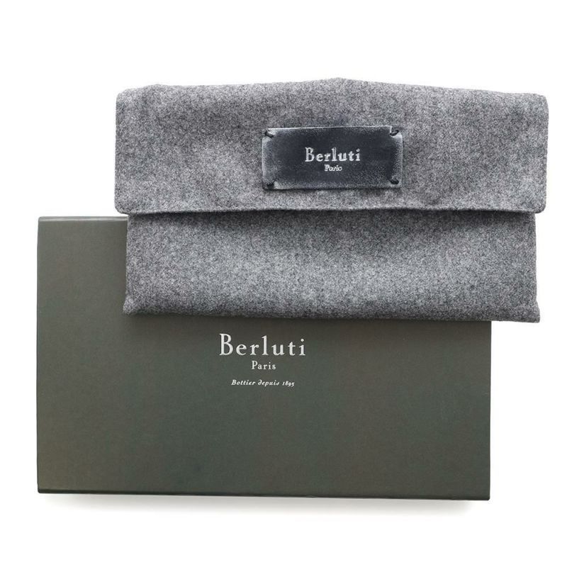 ベルルッティ 長財布 カリグラフィ レザー Berluti メンズ ロングウォレット 財布 黒 お札入れ