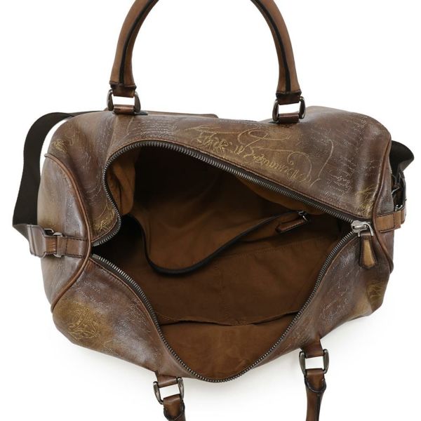 ベルルッティ ボストンバッグ カリグラフィ ゴールド・プラチナパティーヌ Berluti 2wayショルダーバッグ