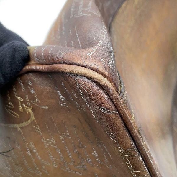 ベルルッティ ボストンバッグ カリグラフィ ゴールド・プラチナパティーヌ Berluti 2wayショルダーバッグ