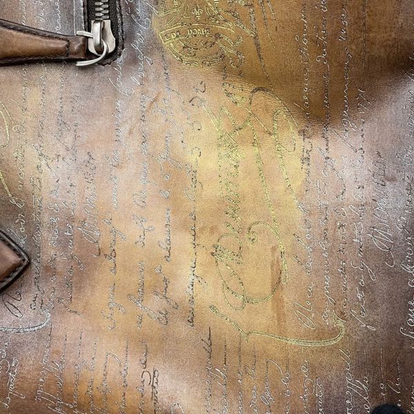 ベルルッティ ボストンバッグ カリグラフィ ゴールド・プラチナパティーヌ Berluti 2wayショルダーバッグ