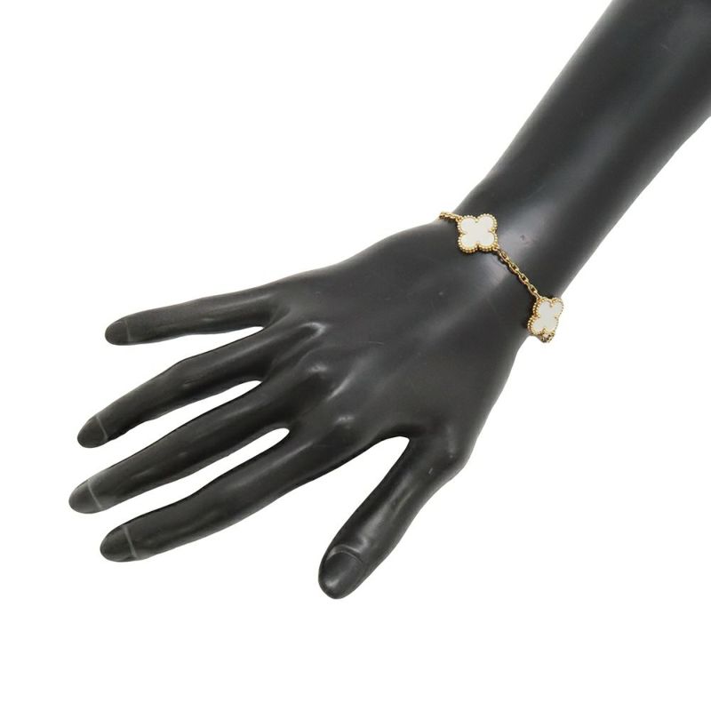 ヴァンクリーフ＆アーペル ブレスレット ヴィンテージ アルハンブラ 5モチーフ マザーオブパール K18YGイエローゴールド VCARA41800