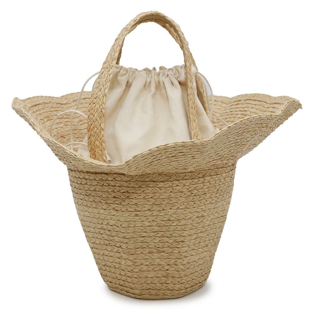 ザ・ロウ ハンドバッグ Sol バケットバッグ ラフィア W1785 THE ROW