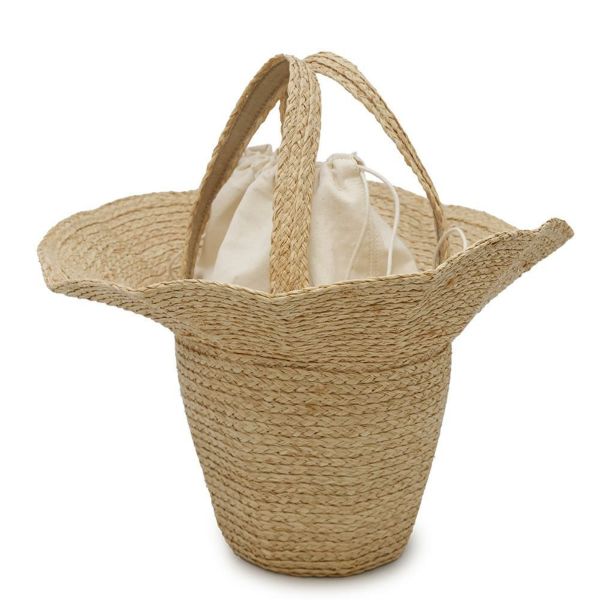 ザ・ロウ ハンドバッグ Sol バケットバッグ ラフィア W1785 THE ROW