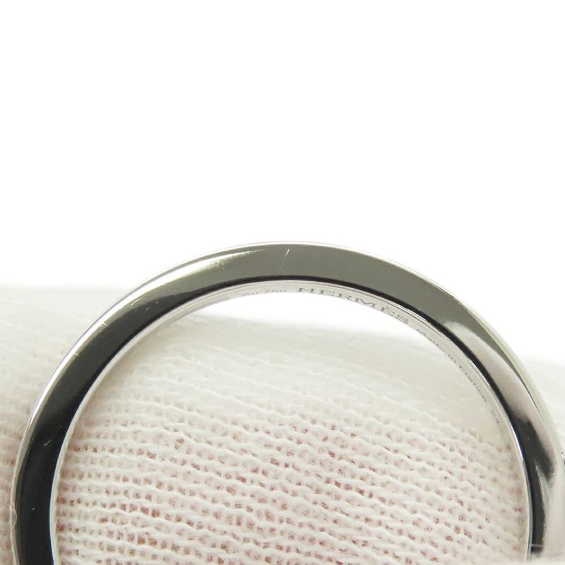 エルメス リング シェーヌダンクル コントゥール ダブル リング ダイヤ 76P 0.48ct K18WGホワイトゴールド サイズ54