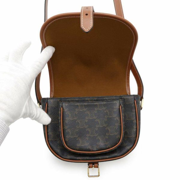 セリーヌ ショルダーバッグ ミディアム フォルコ トリオンフ 191502 CELINE ブラウン