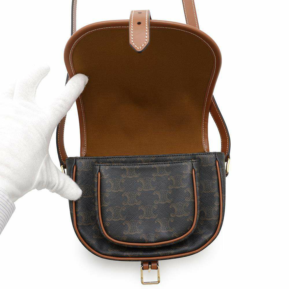 セリーヌ ショルダーバッグ ミディアム フォルコ トリオンフ 191502 CELINE ブラウン