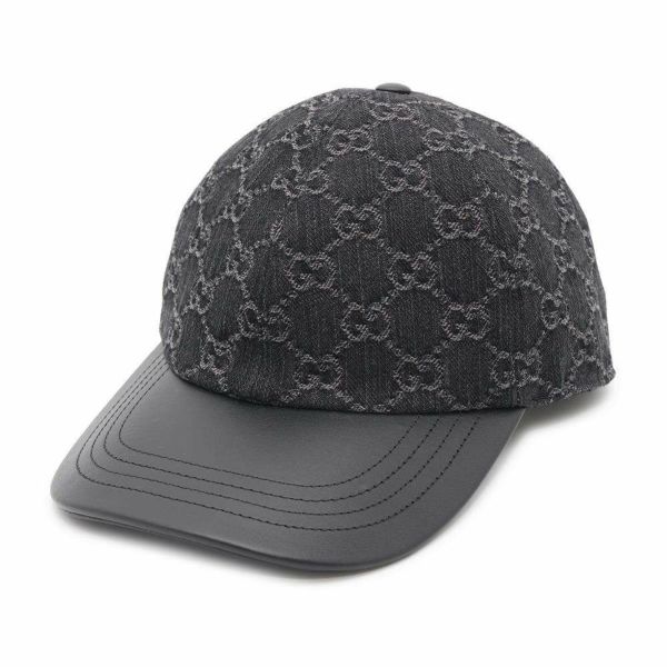 グッチ 帽子 GGキャップ コットン サイズM 777248 GUCCI 黒