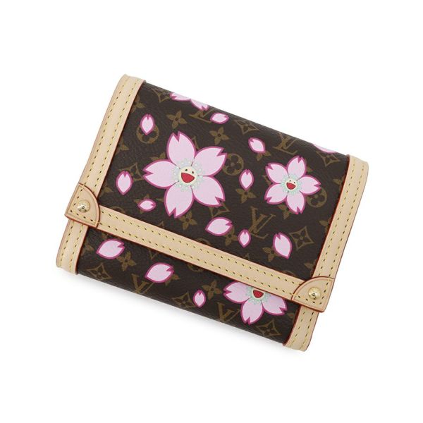 中古】ルイヴィトン LOUIS VUITTON ポルトクレ ブロッサム